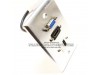 Placa Tapa Vga + HDMI 1.4 (4k) pigtail + USB de carga 1A 5v Aluminio